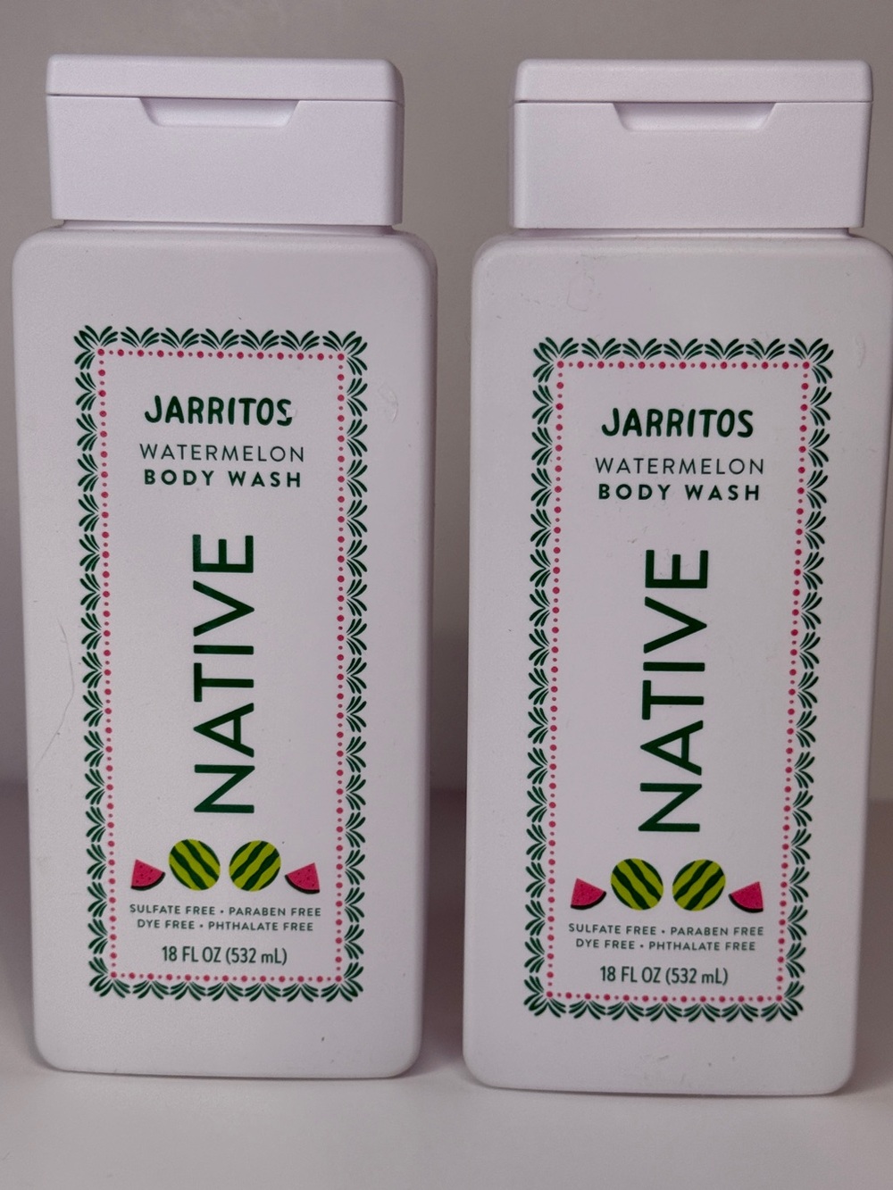 Native x Jarritos Watermelon Body Wash 18 Oz each limited edition Lot of 2